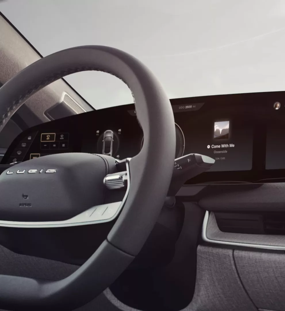 image of lucid air interior cockpit